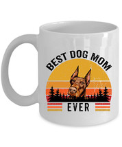 Red Dobermann Dogs Coffee Mug Ceramic Gift Best Dog Mom Ever White Mugs For Her - £13.20 GBP+