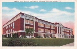 Senior High School and Junior College Parsons Kansas KS Postcard C52 - $2.99