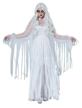 California Costumes Women&#39;s Ghostly Spirit Halloween Costume White Medium 8-10 - £36.87 GBP