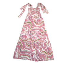 NWT Sheridan French Kelly in Pink Marble Cotton Smocked Tiered Maxi Dress L - £241.28 GBP