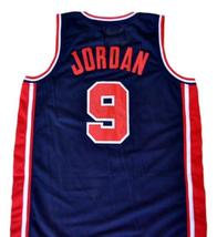 Michael Jordan Custom Team USA Basketball Jersey Navy Blue Any Size image 2