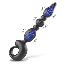 Vibrating Anal Beads Butt Plug?Anal Vibrator Silicone Prostate Massager With 10  - £29.10 GBP