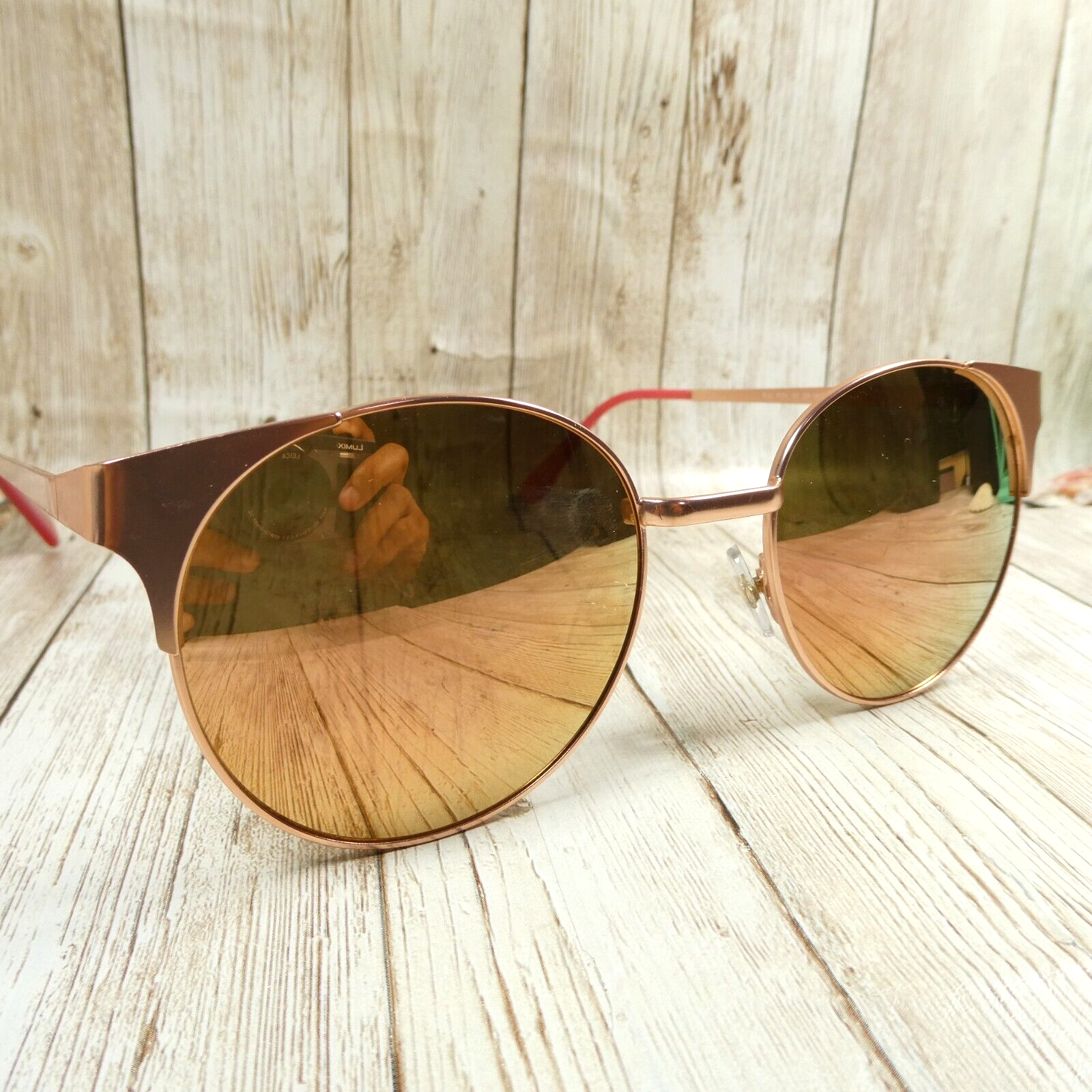 Primary image for Panama Jack Pink Polarized Round Mirror Sunglasses - EG1018
