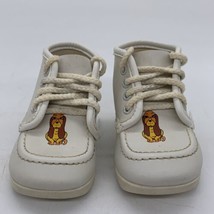 Vintage Size 3 Baby Shoes Unisex Lace up Puppy Dog Made in USA Man Made ... - $23.38