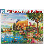 Summer Landscape Embroidery PDF Pattern / Nature Instant Cross Stitch Pa... - $5.00