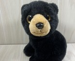 Ty Wild Wild Best 10&quot; Midnight 2011 plush black bear large plastic eyes - $19.79