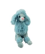 1987 Blue POODLE Dog Puppy 18&quot; Plush Stuffed Animal Toy World of Smile - £31.02 GBP