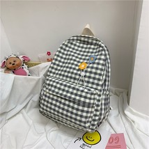 School BackpaPlaid Pattern Women&#39;s Backpack Fashion College Students School Bags - £26.29 GBP
