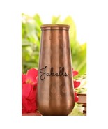 Pure Copper lacquer Block Engraved Design Bedroom Bottle with wooden lid... - $877.22 MXN
