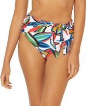 Bleu Rod Beattie Womens Printed Draped-Tie High-Waist Bikini Bottoms, 12 - £57.40 GBP