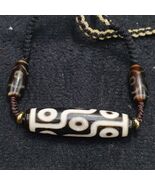 Himalayan Tibetan Unique Patterns 9 eyes Dzi Agate Beads Necklace - €101,11 EUR