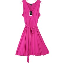 B by Bobeau Pink Dress Stretch Midi Preppy Sleeveless V-Neck NEW Womens Size XL  - £9.03 GBP