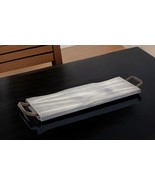27&quot; Gray and Black Wood and Metal Serving Tray With Handles - $1,751.21 MXN