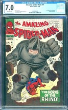 Amazing Spider-Man #41 (1966) CGC 7.0 -- 1st Rhino app.; Stan Lee &amp; John Romita - £823.33 GBP