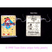 Huge Funky Animaniacs Pinball Game EARRINGS-Vintage Cracker Jack Prize-DELICIOUS - £6.25 GBP