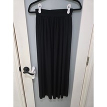Unbranded Black Pleated Midi Skirt Size M Elastic Waist Stretchy - $409.20 MXN