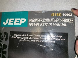 CHILTONS JEEP 1984-94 WAGONEER/COMANCHE/CHEROKEE AUTO REPAIR MANUAL BOOK - $24.29