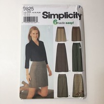 Simplicity 9825 Size 14-20 Misses&#39; Slim A-line Skirts in 3 Lengths - £10.27 GBP