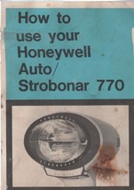 How to use your HONETWELL Auto Strobonar 770 Booklet - $4.00