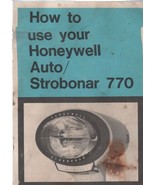 How to use your HONETWELL Auto Strobonar 770 Booklet - $4.00