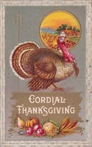 Cordial Thanksgiving Turkey Lockwood MO Postcard C01 - £2.22 GBP
