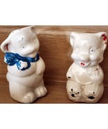 MCM Ceramic Shawnee White Bear Salt &amp; Pepper Shakers Set See Pictures - $11.67
