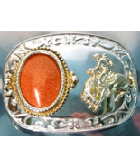 Western Cowboy Belt Buckle - Bronc Riding - Made in USA - 3.75 in x 2.75... - $215.16 MXN