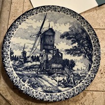 FABULOUS DELFTS BLAUW BLUE DELFT&#39;S HOLLAND CHEMKEFA DE ZOMER 11 5/8&quot; WAL... - $88.11