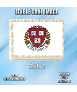 Harvard Edible Image Topper Cupcake Frosting 1/4 Sheet 8.5 x 11" - $11.75