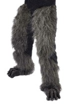 Beast Legs Pants Gray Wolf Satyr Animal Faux Fur Adult Halloween Costume C1016 - £55.94 GBP