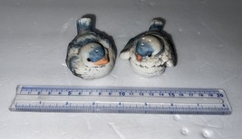 2 Fat Baby Blue Bird Salt And Pepper Shaker Figurines Key Point Dallas Texas GUC - £15.09 GBP