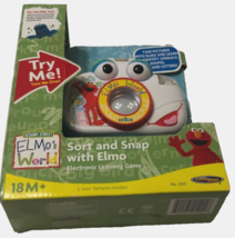 $35 Elmo&#39;s World Camera Toy Sort Snap Elmo White 2007 Sesame Street Pict... - $43.16