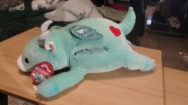 Squishmallow Miles the Hug-A-Pet Dragon NEW 22&quot; Hugmallow Plush Heart Patch - $33.56