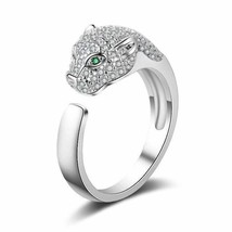 Panther 1.00Ct Simulated Diamond Engagement Ring White Gold Plated in Size 7.5 - £133.68 GBP