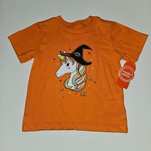 NWT Unicorn In Witch Hat Halloween Shirt Baby 18 Months Orange Wonder Na... - $9.85
