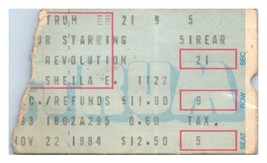 Prince Sheila E. Concierto Ticket Stub Noviembre 22 1984 Filadelfia Pennsylvania - £47.88 GBP