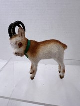 Wagner Kunstlerschutz  Flocked Billy Goat Curved Horns Handwork Germany ... - $22.28
