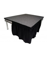 Stage Skirting 8&quot; High Black Shirred Pleat Flame Retardant Polyester. In... - $55.13 CAD+