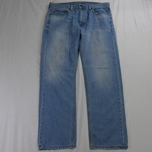 Levi&#39;s 36 x 32 505 Straight Leg Light Wash Denim Jeans - £19.66 GBP