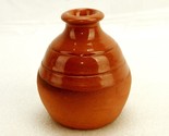 Vintage Brown Pottery Beehive Bud Vase, Oil or Perfume Bottle, Partial G... - $19.55