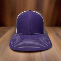 Richardson Purple Trucker Cap Baseball Hat White Mesh Snapback Blank Style 112 - £8.70 GBP