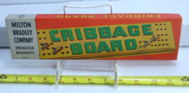 Vintage Cribbage Board Milton Bradley 4626-A Box Instruction Sheet 5 pegs - $14.85