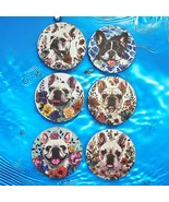 French Bulldog Wooden Coaster Set – Decorative Dog Design - $8.86