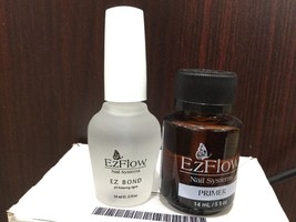 EZFLOW Nail Primer and ez Bond For Nail Acrylic 0.5 oz 15 ml Duo - £10.80 GBP