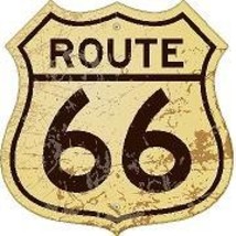 Route 66 Sign Distressed Vinyl Sticker Decal Cars Trucks Vans Walls Laptop - £4.69 GBP