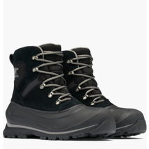 Sorel Buxton Men&#39;s Waterproof Leather Snow Rain Boot, Black, Size 10, NWT - £100.33 GBP