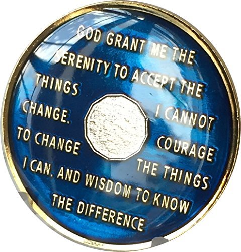 Ranger Industries 38 Year AA Medallion Metallic Midnight Blue Sobriety C... - $14.84