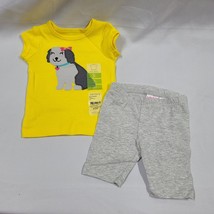 Carters Baby Girl Old English Sheepdog Summer Clothes Outfit Shirt Pant 0-3 NEW - £9.38 GBP