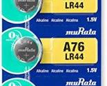 Murata LR44 Battery AG13 357A 1.55V Alkaline Button Cell (10 Batteries) - £5.01 GBP+