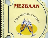 Mezbaan Bar &amp; Indian Cuisine Die Cut Spiral Bound Menu Santa Clara Calif... - £29.81 GBP